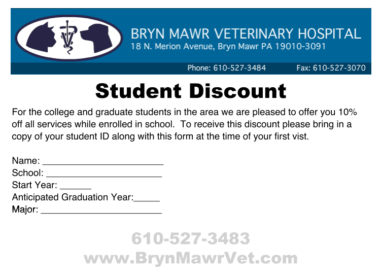 Student Veterinarian Discount